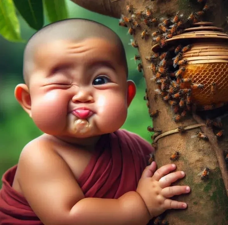 Hình chú tiểu lạy phật là biểu tượng của sự kính trọng và lòng thành kính, mang lại sự thanh tịnh.