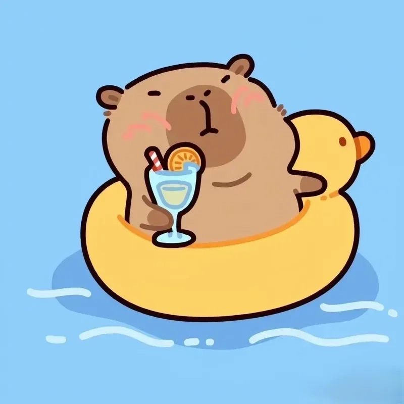 Capybara anime meme ngộ nghĩnh, pha trộn giữa hài hước và nghệ thuật