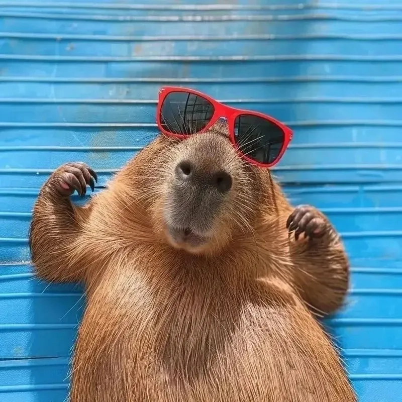 Capybara meme cartoon sinh động, mang màu sắc mới lạ