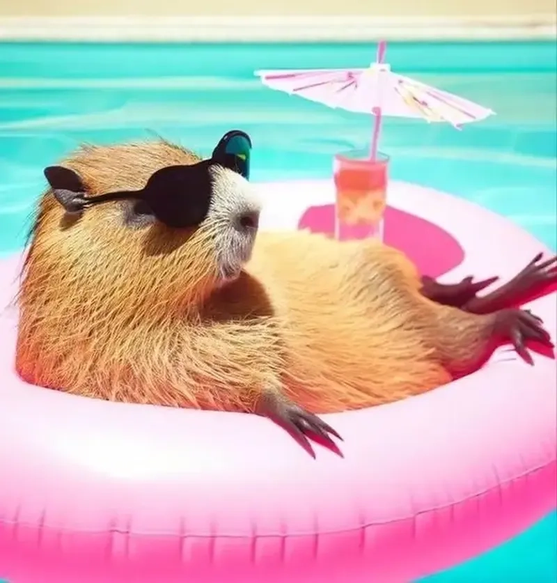 Meme capybara cầm dao siêu ngộ nghĩnh, gây bão mạng xã hội
