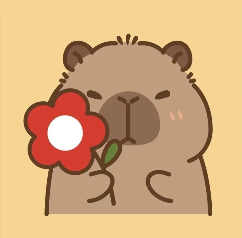 Capybara hồng meme dễ thương và độc đáo, nổi bật mọi ánh nhìn
