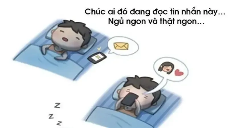 Chúc bé yêu ngủ ngon với meme dễ thương và đáng yêu này.