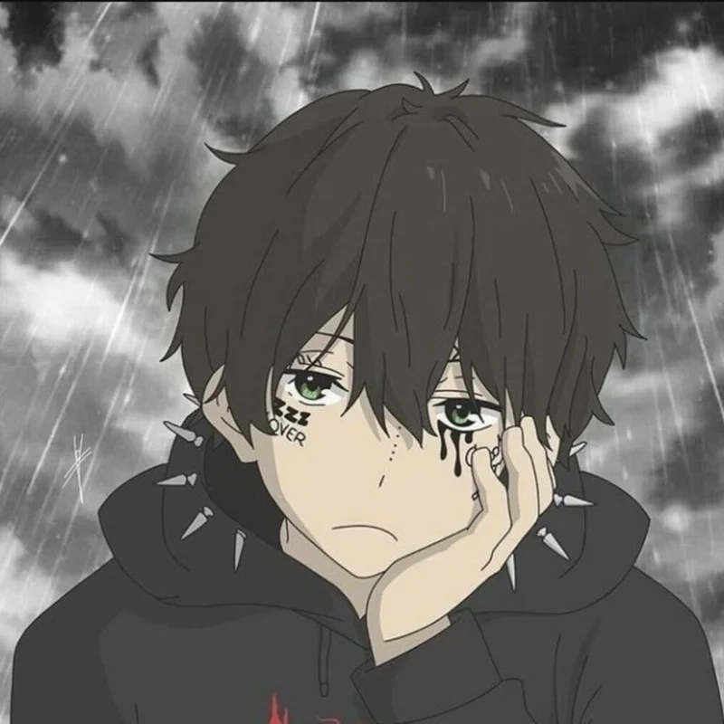 Cảm nhận nỗi buồn qua ảnh anime nam buồn cô đơn đầy tâm trạng