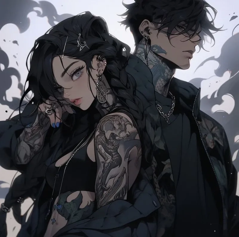 Cặp đôi hoàn hảo trong ảnh anime nam nữ đôi cực lãng mạn