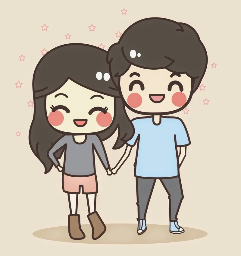 Avatar ảnh cặp đôi anime chibi cute đáng yêu dành cho đôi bạn