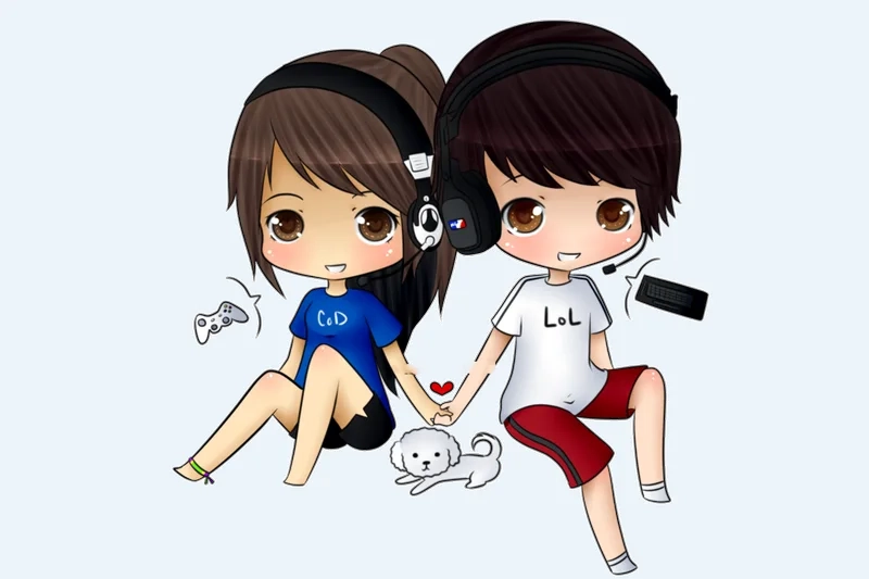 Ảnh chibi cute đôi dành cho những cặp đôi đáng yêu