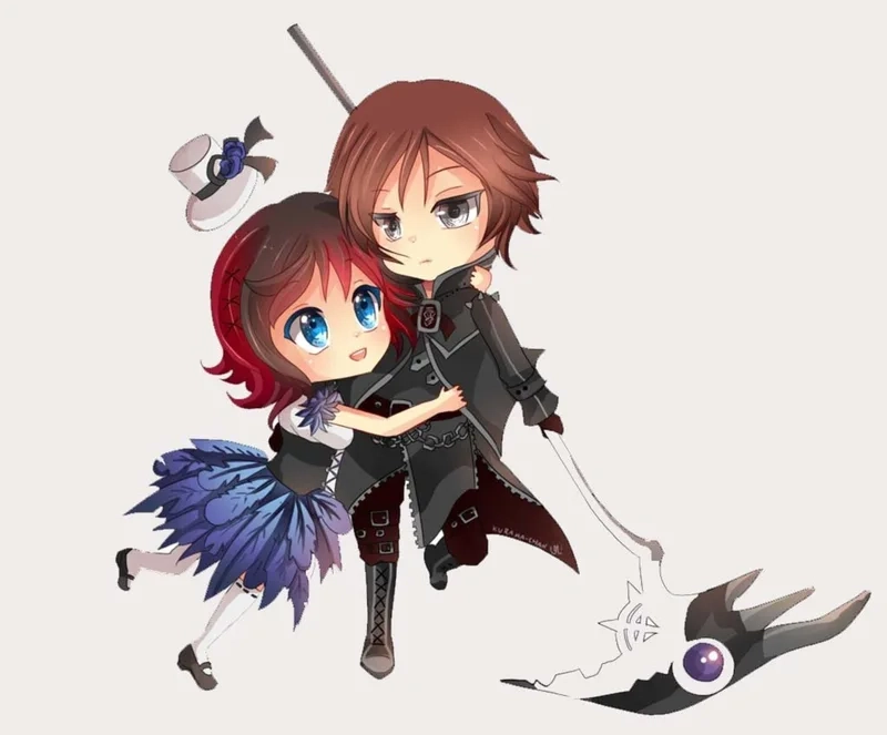 Cặp đôi dễ thương trong hình cặp đôi chibi cute ngộ nghĩnh