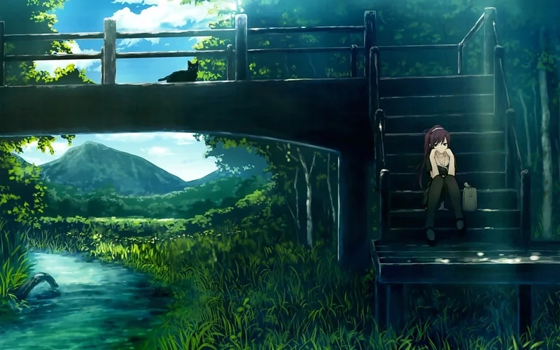 Thả hồn vào ảnh nền máy tính anime buồn, nhẹ nhàng nhưng sâu lắng
