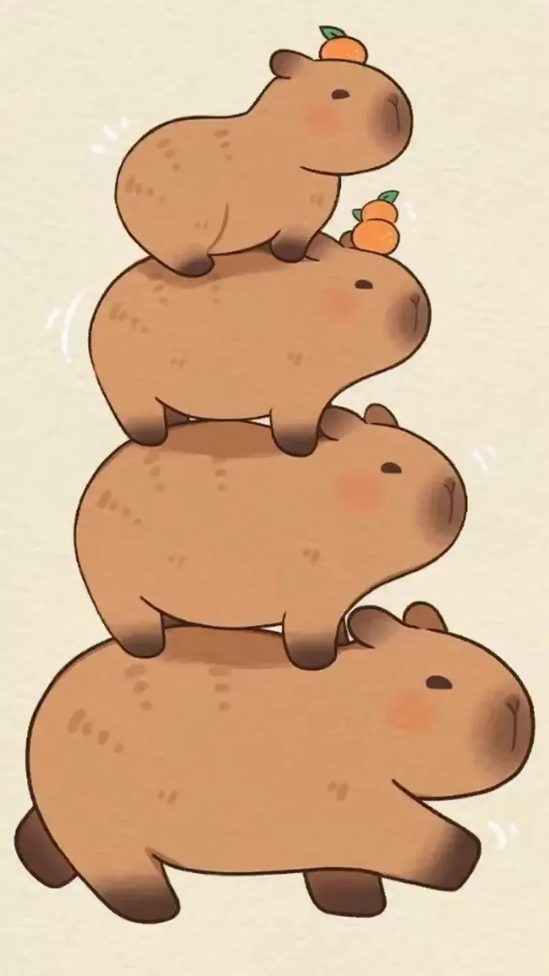 Thêm cá tính với avatar hình nền capybara cute cực đáng yêu