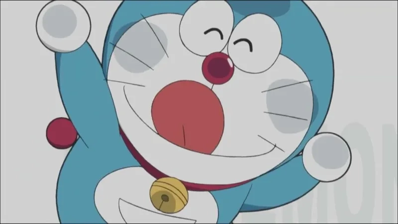 Hình nền điện thoại cute doraemon ngập tràn sắc xanh đáng yêu