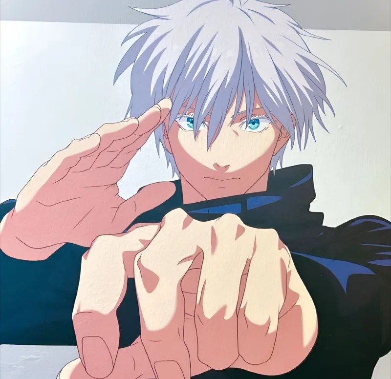 Hình ảnh Gojo thi triển chú thuật