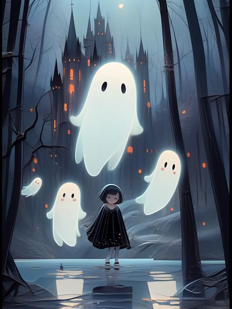 Tải hình nền con ma cute cho điện thoại