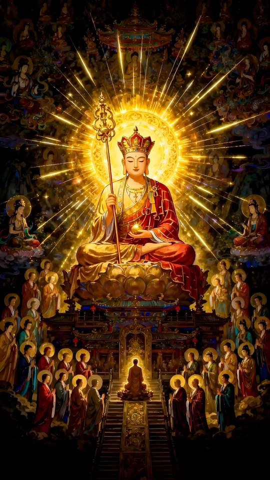 Tượng Địa Tạng Vương Bồ Tát bằng đá