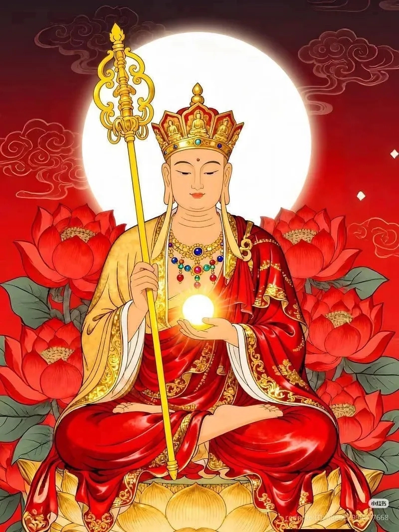 Tượng Địa Tạng Bồ Tát ngồi trang nghiêm